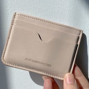 Baby pink Alexander McQueen cardholder